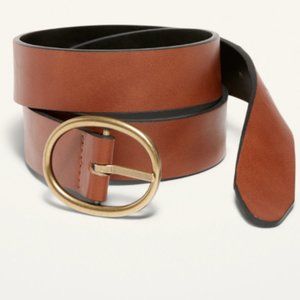 NWT Old Navy Reversible Faux-Leather Belt (1.25-Inch) Black/Cognac XL/XXL